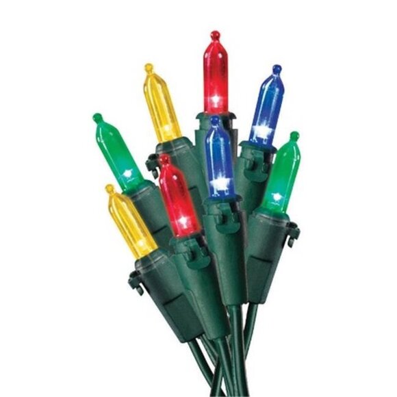 Celebrations LED Mini Lights Wedding Patio Deck 50 Count String 12 Ft Multicolor - Picture 1 of 3